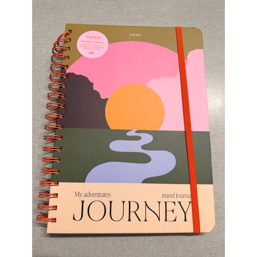Papier Travel Journal My Adventures Journey Hardcover Spiral Bound 150 Pages